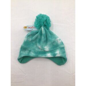 NWT Girls Fleece Tie Dye Earflap Hat - Cat & Jack™ Mint One Size Fits Most